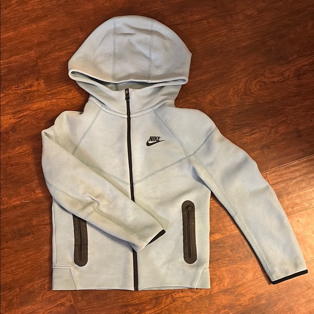 Nike Light Blue/Green Tech Hoodie